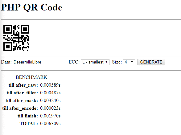phpqrcode proyecto QR hosting