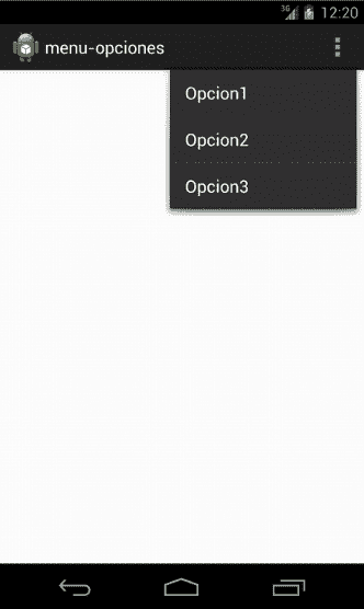 ¿Cómo crear menús de opciones en Android?