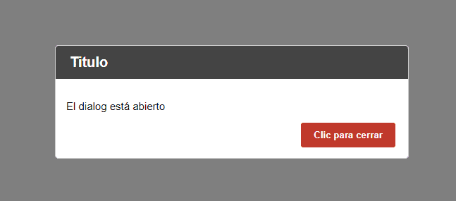 The dialog element in HTML5 The dialog element in HTML5