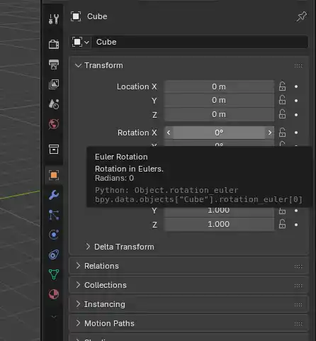 Blender seleccionar datos