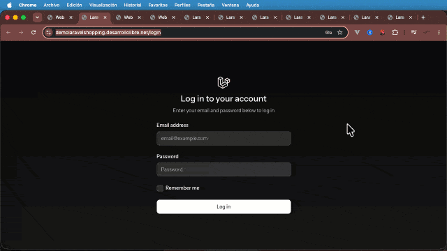 Demo Project Laravel Livewire Shopping
