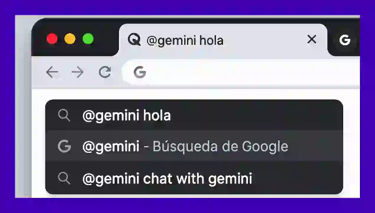 ¿Sabías que puedes chatear con Gemini desde la barra del navegador en Google Chrome?