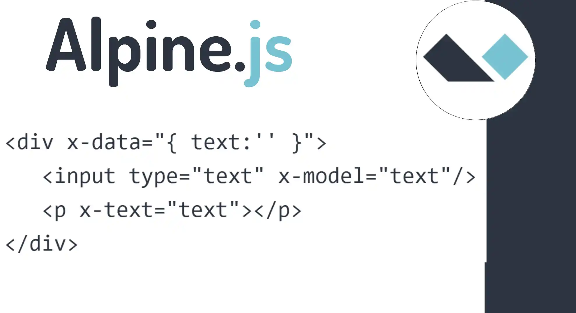 Text fields and variables: x-model and x-text in Alpine JS - 5