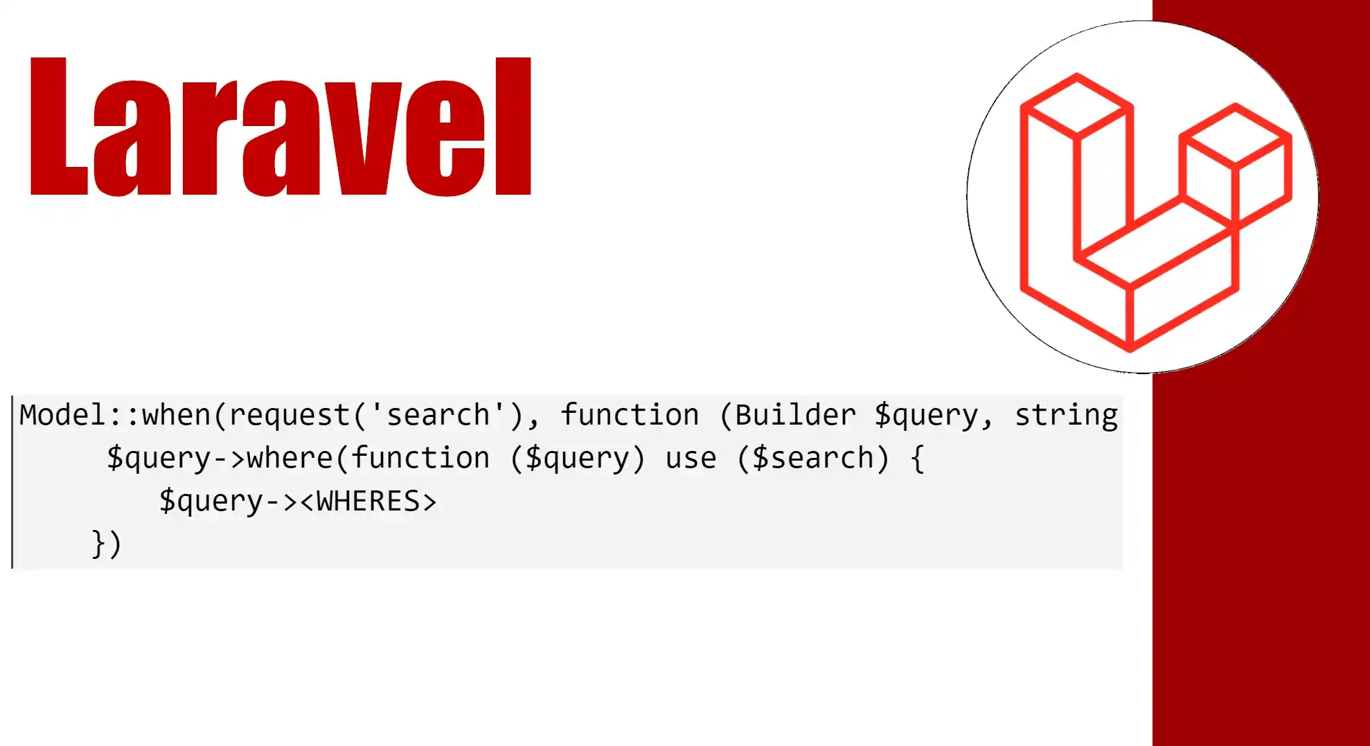 Filters with conditional clauses, when in Laravel - Eloquent
