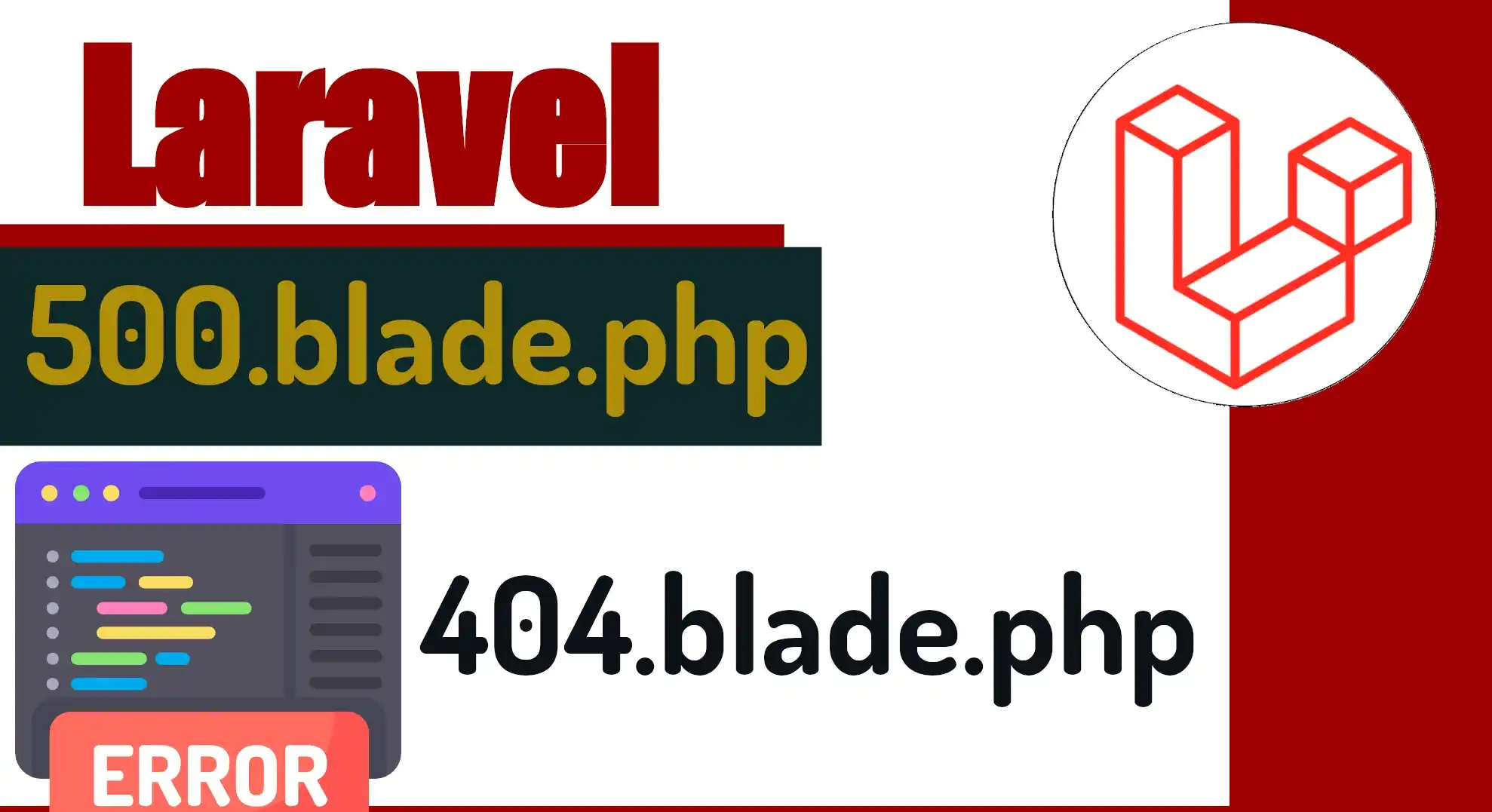 Custom error pages 500.blade.php and 404.blade.php