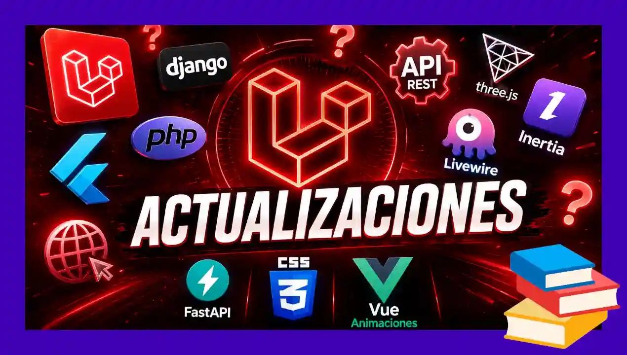 Desafío Preguntas, Rutas, Renovado Libros + Cert Laravel, SFC, SDK IA, Sociality, Django Channels