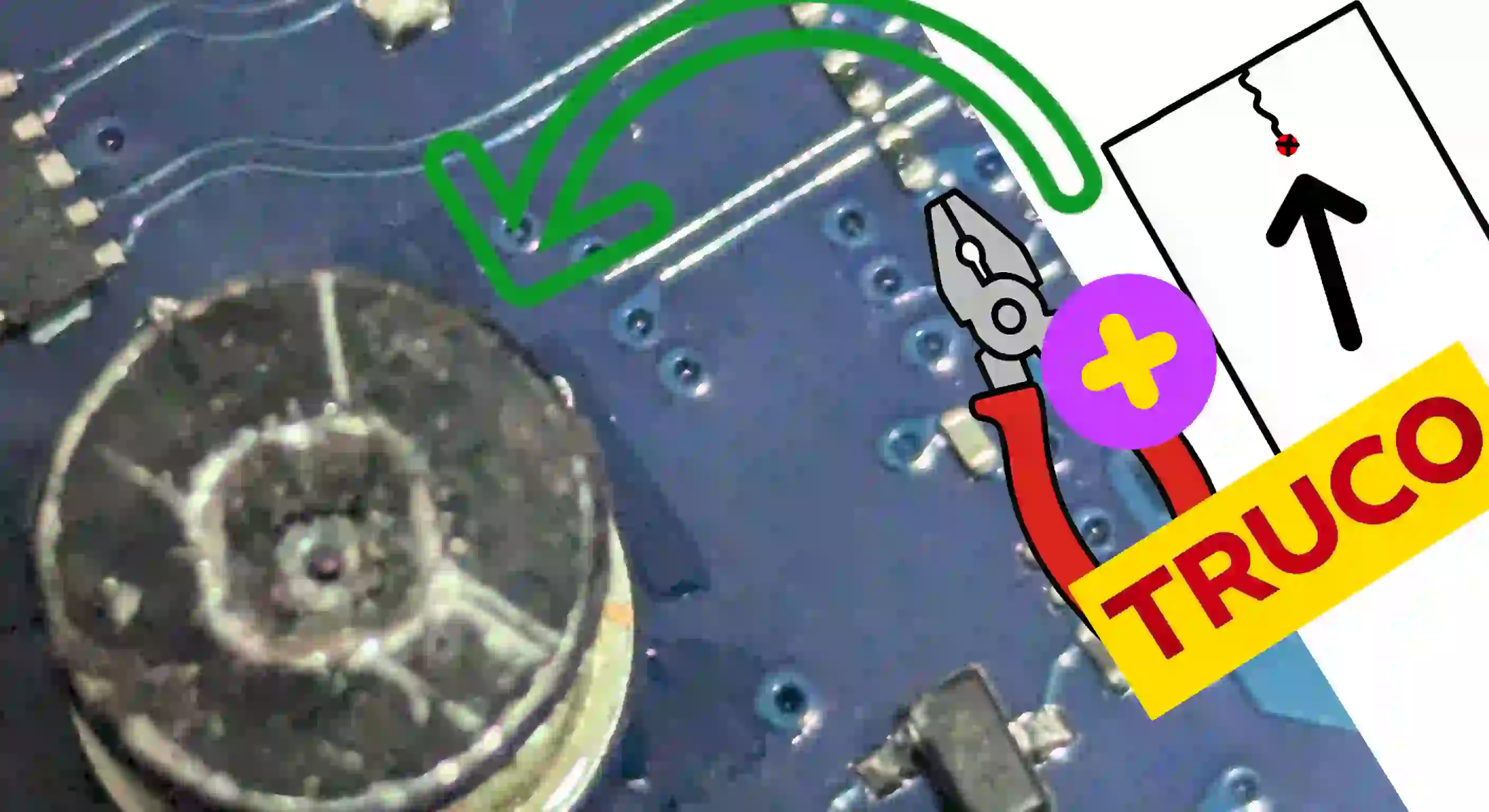 A couple of tricks to remove a small, worn or scratched M2 screw from a laptop.