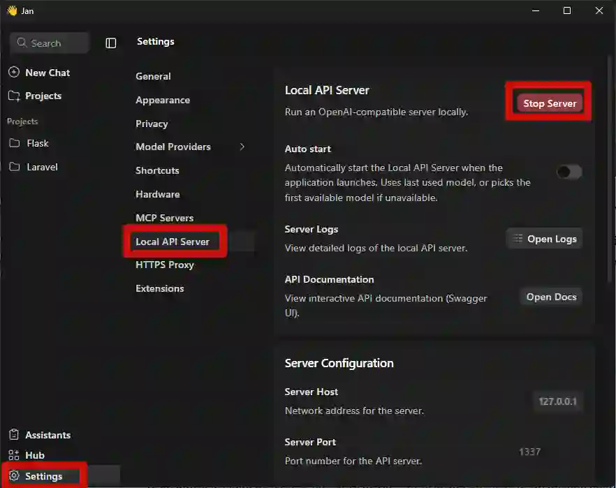 Activar el servidor Local