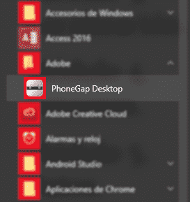 Phonegap lanzador