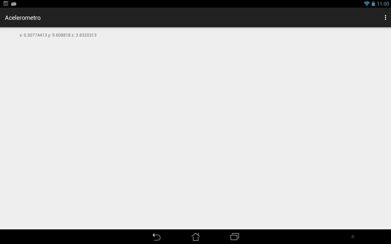 Acelerómetro en AnDroid