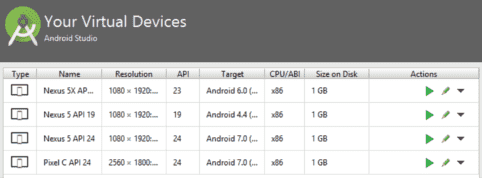 android virtual device
