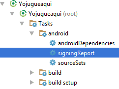 android studio signing report android studio signing report