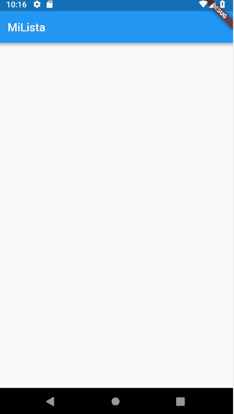 Primera aplicación Flutter