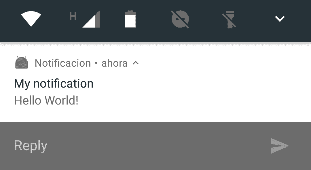 Notificación de Réplica en android