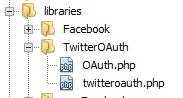 importanto como librería twitterauth