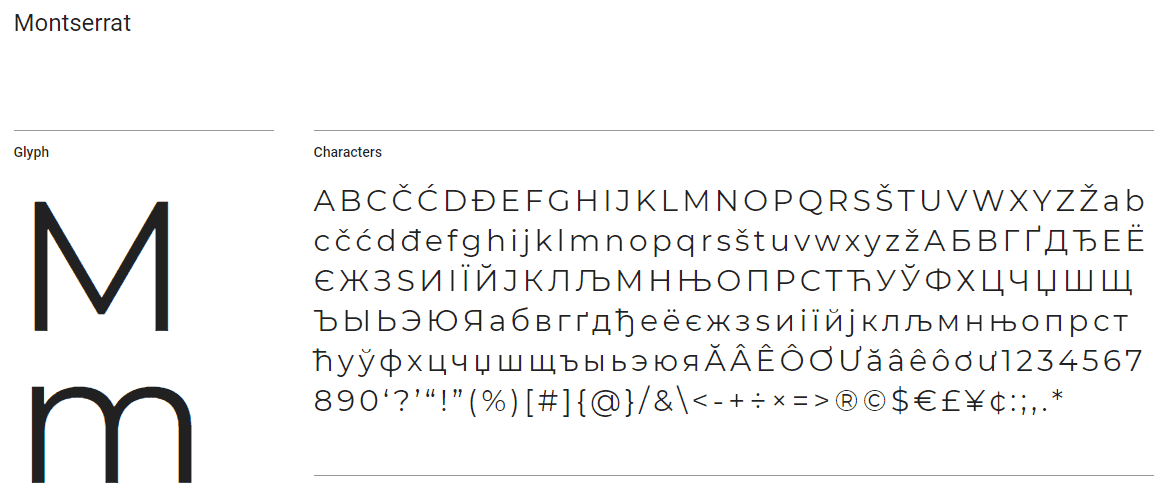 Fuente Montserrat Google font Fuente Montserrat Google font