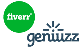 Fiverr y Geniuzz logos