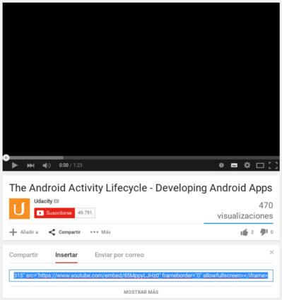 Insertar un Vídeo en Youtube