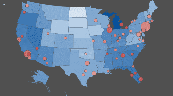 jVectorMap mapa de los EEUU
