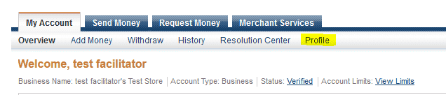 Perfil en paypal Perfil en paypal