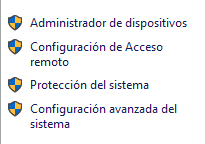 configuración avanzada del sistema