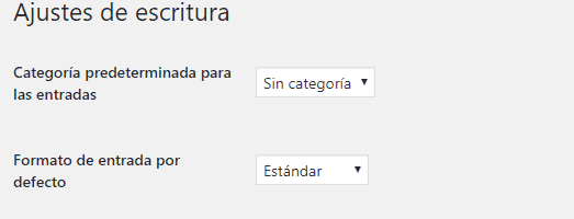 ajustes escrituras wordpress