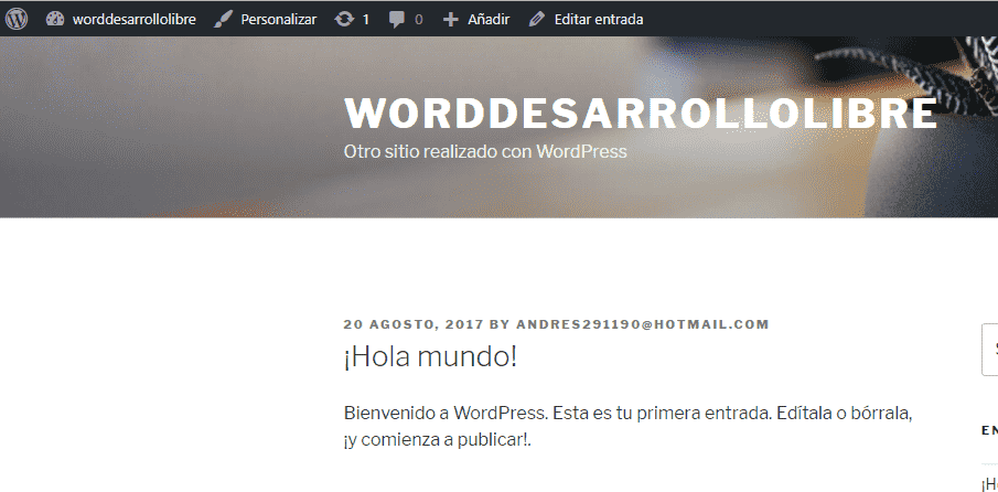 barra de herramientas de wordpress editar entradas