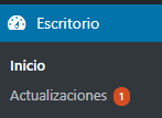 barra navegación sección uno wordpress