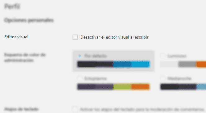 editor visual wordpress